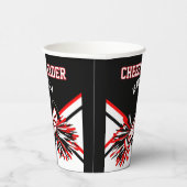 赤、白、黒のチアリーダー 紙コップ (右)