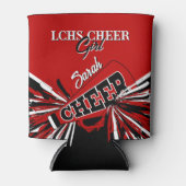 赤、白、黒のチアリーダー 缶クーラー (正面)