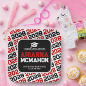 赤・白・黒のパーソナライズされた卒業用紙 ペーパープレート (パーティー)