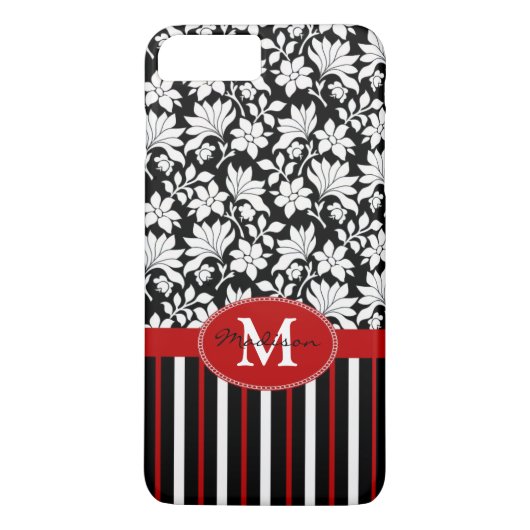 赤・白・黒の名前/イニシャル Case-Mate iPhoneケース (裏面)