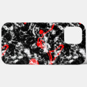 赤、白、黒の大理石の抽象画 Case-Mate iPhoneケース (裏面 (横))