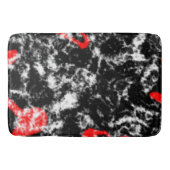 赤、白、黒の大理石抽象芸術 バスマット (正面)