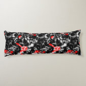 赤、白、黒の大理石抽象芸術 ボディピロー (裏面)