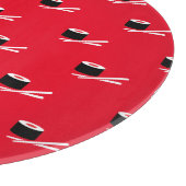 赤・白・黒の寿司ガラスの切り板 カッティングボード (角)