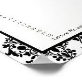 赤、白、黒の披露宴の座席表 ポスター (角)