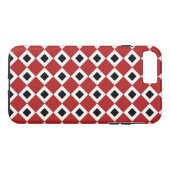 赤-白-黒ダイヤモンドパターンiPhone 8プラスケース Case-Mate iPhoneケース (裏面(横))
