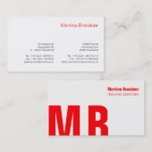 赤、白、黒 名刺 (正面/裏面)