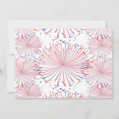 赤、白、2日7月2日の誕生日の写真 サンキューカード (裏面)