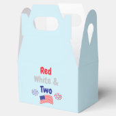 赤、白、2歳の誕生日のお願いボックス フェイバーボックス (オープン)