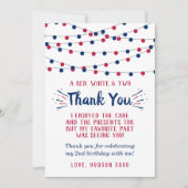 赤・白・2歳7月2日の誕生日 サンキューカード (正面)