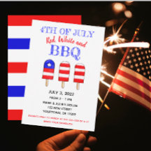 赤、白、BBQ ポップシクル パーティー