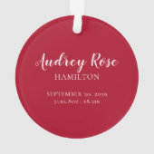 赤|祖父母初めてのクリスマス|ベビー写真 オーナメント (裏面)