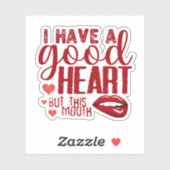 赤 – 私は良い心を持っているが、この口 シール (シート)