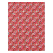 赤、素朴、パッチワーク テーブルクロス (正面)