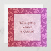 赤 & 紫の巻物招待状 招待状 (正面/裏面)