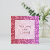 赤 & 紫の巻物招待状 招待状 (スタンド正面)