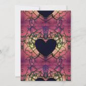 赤、紫の結婚式招待状 招待状 (裏面)