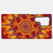 赤、紫カラフル、および黄色のフラクタル SAMSUNG GALAXYケース (裏面横)