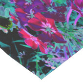 赤、紫、ピンクの劇的な庭の花 ショートテーブルランナー (コーナー)