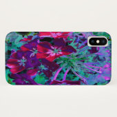 赤、紫、ピンクの劇的な庭の花 Case-Mate iPhoneケース (裏面(横))