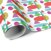 赤、紫、緑、ターコイズの抽象芸術 ラッピングペーパー (ロールコーナー)