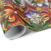 ～赤・紫・緑・金ゴールド～ ラッピングペーパー (ロールコーナー)