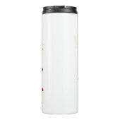 赤・紺の花金ゴールド葉 タンブラー (裏面)