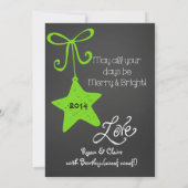 赤/緑のスクロール写真カスタマイズホリデーカード シーズンカード (裏面)