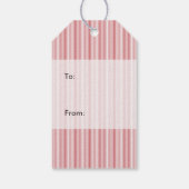 赤(緑のバナーと写真、クリスマス) ギフトタグ (裏面)