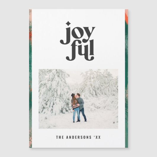 赤+緑のモダン抽象芸術の楽しい写真の休日 (正面)