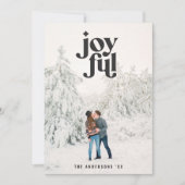 赤+緑のモダン抽象芸術の楽しい写真の休日 シーズンカード (正面)