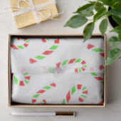 赤、緑の水の色キャンディーケーンのパターン 薄葉紙 (ギフト)