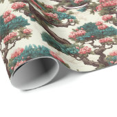 赤・緑の盆栽 –  ラッピングペーパー (ロールコーナー)