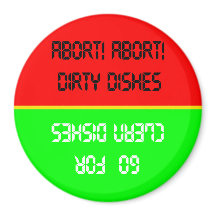 赤/緑の食洗機マグネットのクリーニング/中止