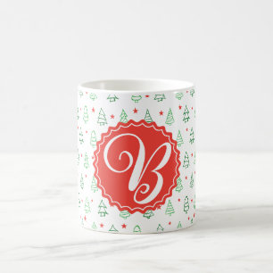 赤&緑クリスマスツリー コーヒーマグカップ