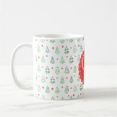 赤&緑クリスマスツリー コーヒーマグカップ (左)