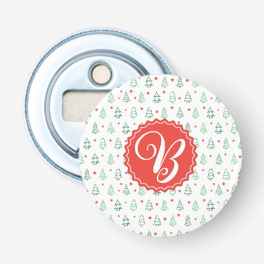 赤&緑クリスマスツリー 栓抜き (正面)