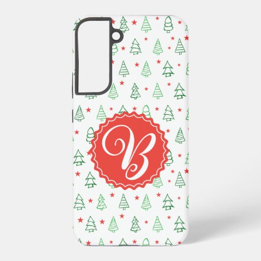 赤&緑クリスマスツリー SAMSUNG GALAXYケース (裏面)