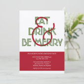 赤&緑ド食べリンク&ビーメリークリスマスパーティー 招待状 (スタンド正面)