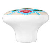 赤・緑フローラ装飾家具 セラミックノブ (側面)