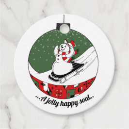 赤/緑雪だるま フェイバータグ