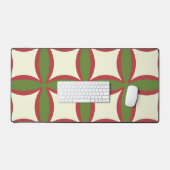 赤、緑、および日焼けパターン デスクマット (キーボード&マウス)