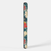 赤、緑、クリームフローラChinoiserie iPhoneケース (右側面)