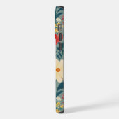 赤、緑、クリームフローラChinoiserie iPhoneケース (左側面)