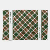 赤、緑、クリームプレイド キッチンタオル (横)