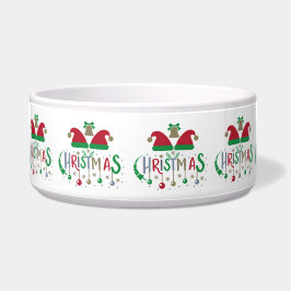赤+緑 サンタ帽子 クリスマスベル ボウル