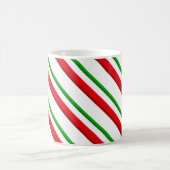 赤、緑、ストライプ白の甘しょ菓子 コーヒーマグカップ (中央)