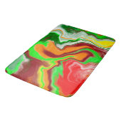 赤、緑、ブルゴーニュ大理石カラフル流芸術 バスマット (アングル)