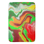 赤、緑、ブルゴーニュ大理石カラフル流芸術 バスマット (正面縦)