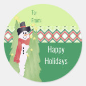 赤（緑） ラウンドシール (正面)